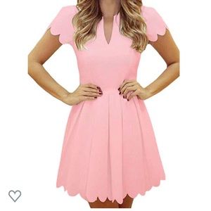 Pink Scallop Dress